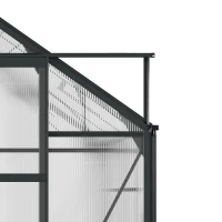 Outsunny Greenhouse Kit with Rooftop vent, PC Board and Sliding Door, 6.2' x 8.3' x 6.6' Garden Greenhouse, Grey(m-13)