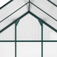 Outsunny 6.2' x 8.3' x 6.6' Clear Polycarbonate Greenhouse, Large Walk-In Green House w/ Slide Door(m-11)