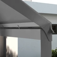 Outsunny 10 x 20ft Carport Roof, UV Resistant Canopy Replacement, Fits 84C-378V00 and 84C-206 Series, Dark Gray(m-7)