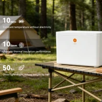 U8Pro Aerospace Grade Vacuum Insulated Cooler with 10-Day Thermal Insulation, Practical Cooler Box for Camping, 18.5″ L x 12″ W x 13″ H, White(m-9)