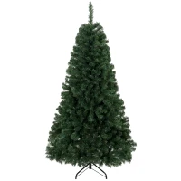 HOMCOM 6 ft Artificial Christmas Tree, Norway Spruce Tree, Hinged Xmas Tree with Metal Stand(m-11)