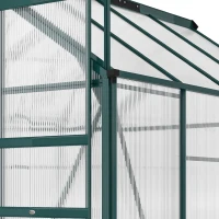 Outsunny 6.2' x 8.3' x 6.6' Clear Polycarbonate Greenhouse, Large Walk-In Green House w/ Slide Door(m-10)