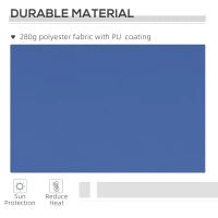 Outsunny 12' x 10' Manual Retractable Awning Outdoor Sunshade Shelter with Adjustable & Versatile Design(m-4)