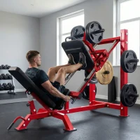 Soozier Leg Press Machine with Wheels and Calf Block, Adjustable Squat Machine for Home Gym, 1000 lbs Capacity(m-1)