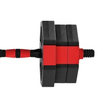 Soozier 6-in-1 Adjustable Dumbbell Set, Used as Kettlebell, Barbell, Dumbbell, Push-Up Stand, 44lbs Free Weights Set, Red(m-11)