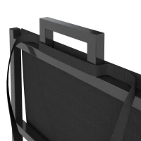 Outsunny 19 Inch Firewood Rack with Carrier, 110 lb Heavy Duty Steel Log Store Indoors, Fireplace Log Storage Holder, Black(m-11)
