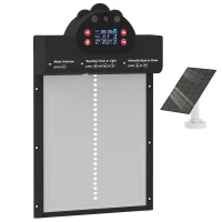 PawHut 2K HD AI Camera Automatic Chicken Coop Door with APP, WiFi Solar Powered with 5200 mAh Large Battery, Alarm Driver(m-2)