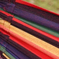 Outsunny 114" Outdoor Hammock, Extra Large Brazilian Style Hammock Cotton, Portable Hanging Camping Bed for Patio Backyard Lounging w/ Carrying Bag, Rainbow Stripe, Multi-colour(m-9)