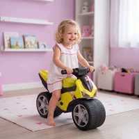 Qaba Balance Bike with Music and Wide Tires Baby Balance Bike for Toddlers 1-3 Years Green(m-8)