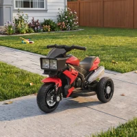 Aosom 6V Kids Motorcycle, Battery-Operated Mini Electric Motorbike with Forward/Reverse Switch, Horn, Red(m-9)
