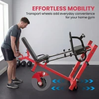 Soozier Leg Press Machine with Wheels and Calf Block, Adjustable Squat Machine for Home Gym, 1000 lbs Capacity(m-7)
