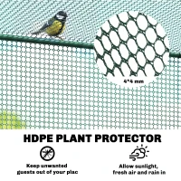 Outsunny 6.5 x 3.3ft Crop Cage, Garden Plant Protector with Single Zippered Door, Storage Bag and Ground Stakes, Green(m-4)