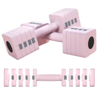 Soozier 2/4/7/9/11 lb Adjustable Dumbbell Set of 2, 5-in-1 Weights Dumbbells Set with Non-Slip Handle for Home Workout(m-13)