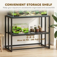 PawHut 40 Gallon Fish Tank Stand, Heavy Duty Aquarium Stand with Storage Shelf, Adjustable Feet, 36.6" L x 18.5" W x 29.9" H(m-5)