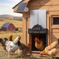 PawHut 2K HD AI Camera Automatic Chicken Coop Door with APP, WiFi Solar Powered with 5200 mAh Large Battery, Alarm Driver(m-8)