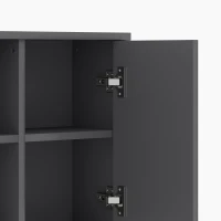 HOMCOM Wall Mounted Bathroom Medicine Cabinet with Mirror and Shelves, Grey(m-9)
