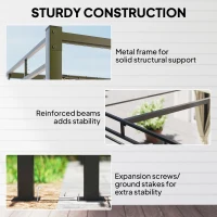 Outsunny 10' x 10' Outdoor Gazebo, Retractable Pergola Canopy with Curtains, UPF30+ Free Standing Metal Pergola Kit, Beige(m-6)