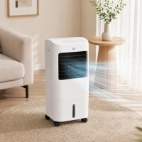 HOMCOM Cooling Fan for Bedroom with Ice Pack, Tower Fan with Remote Control, 3 Modes, 3 Speeds, 7.5H Timer, White(m-8)