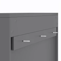 HOMCOM Wall Mounted Bathroom Medicine Cabinet with Mirror and Shelves, Grey(m-11)