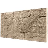 HOMCOM 8-Pack 3D Faux Stone Wall Panels, Lightweight Polyurethane Panels for Interior and Exterior Accent Walls, Beige(m-11)