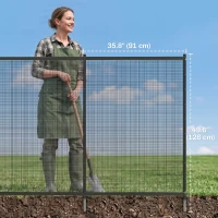 Outsunny 4-Panel Swimming Pool Fence, Aluminium Rustproof Pool Fencing, 4' x 12', Black(m-3)