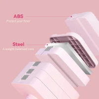 Soozier 2/4/7/9/11 lb Adjustable Dumbbell Set of 2, 5-in-1 Weights Dumbbells Set with Non-Slip Handle for Home Workout(m-6)