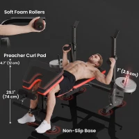 Soozier Adjustable Weight Bench for Weight Lifting and Strength Training(m-7)