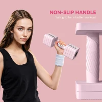 Soozier 2/4/7/9/11 lb Adjustable Dumbbell Set of 2, 5-in-1 Weights Dumbbells Set with Non-Slip Handle for Home Workout(m-7)