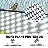 Outsunny 6 x 3ft Crop Cages for Garden, Plant Protectors from Animals, Storage Bag and 6 Ground Stakes, Black(m-4)