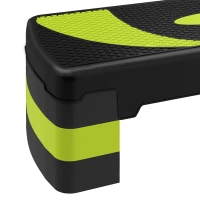 Soozier Adjustable Aerobic Stepper, Exercise Step Platform, Step Exercise Trainer, Workout Fitness Yoga Risers, 4"-6"-8", Green(m-9)