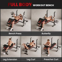 Soozier Adjustable Weight Bench for Weight Lifting and Strength Training(m-4)
