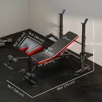 Soozier Adjustable Weight Bench for Weight Lifting and Strength Training(m-3)