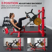 Soozier Leg Press Machine with Wheels and Calf Block, Adjustable Squat Machine for Home Gym, 1000 lbs Capacity(m-6)