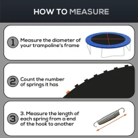 Soozier Trampoline Mat Replacement with Spring Pull Tool and 72 V-Hooks, Fits 12ft Trampoline, Using 5.5" Springs, Black(m-5)