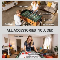 Soozier 53 in 5-in-1 Combo Multi Game Table with Foosball, Pool, Hockey, Table Tennis, Basketball for Adults(m-8)