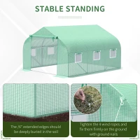 Outsunny Outdoor Greenhouse Walk-In Greenhouse Portable Greenhouse Canada Garden Plant Flower Seed Greenhouse W/ Premium Steel Frame(m-7)
