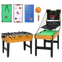 Soozier 53 in 5-in-1 Combo Multi Game Table with Foosball, Pool, Hockey, Table Tennis, Basketball for Adults(m-14)