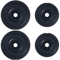 Soozier 4 Piece dumbbell Weight Plates Set 2 x 11lbs and 2 x 22lbs Black (Weights Only)(m-2)