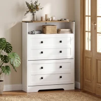 HOMCOM Shoe Cabinet with 2 Flip Drawers, Narrow Shoe Storage Cabinet, White(m-8)