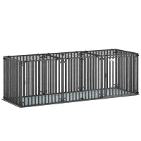 PawHut 83 Inch Heavy Duty Dog Crate, Extra Large Metal Dog Cage Kennel with Mat for Large Breeds, Modular Puppy Playpen(m-9)
