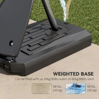 Soozier Outdoor Portable Basketball Hoop and Stand with Backboard Weighted Base Wheels, 115.4"-137.8" Height Adjustable(m-5)