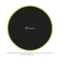 Soozier Trampoline Mat Replacement with Spring Pull Tool and 72 V-Hooks, Fits 12ft Trampoline, Using 5.5" Springs, Green(m-3)