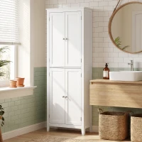 HOMCOM 67" Tall Bathroom Storage Cabinet, Freestanding Narrow Bathroom Cabinet with Adjustable Shelves for Living Room(m-8)