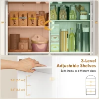 HOMCOM Arched Kitchen Pantry Cabinet, 71" Tall Farmhouse Kitchen Storage Cabinet with Acrylic Glass Doors, White(m-6)