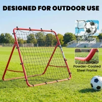 Soozier Soccer Rebounder Net, 3.5 x 3ft Easy Setup Bounce Back Net with 5 Adjustable Angles(m-5)