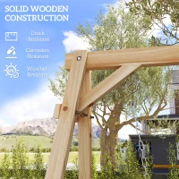 Outsunny 770lbs Porch Swing Frame, Heavy Duty A-Frame Hanging Chair Stand Only with Reinforced Bars for Porch, Garden, Backyard(m-7)