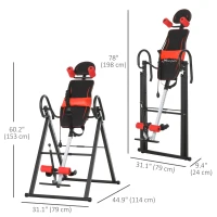 Soozier Folding Inversion Table, 20°/40°/60° Adjustable, with Safety Belt and Waist Pad for Back Pain Relief(m-3)