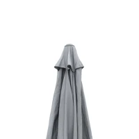 Outsunny Patio Sun Umbrella, Outdoor Parasol with 6 Ribs, Light Grey(m-12)