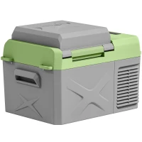 Outsunny 12 Volt Car Refrigerator, 12QT Car Fridge Electric Cooler, 12/24V DC and 110-240V AC, -4℉~68℉, Portable Refrigerator(m-2)
