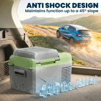 Outsunny 12 Volt Car Refrigerator, 12QT Car Fridge Electric Cooler, 12/24V DC and 110-240V AC, -4℉~68℉, Portable Refrigerator(m-7)